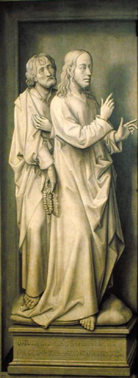 Christ and a Disciple, from the Redemption Triptych à Rogier van der Weyden