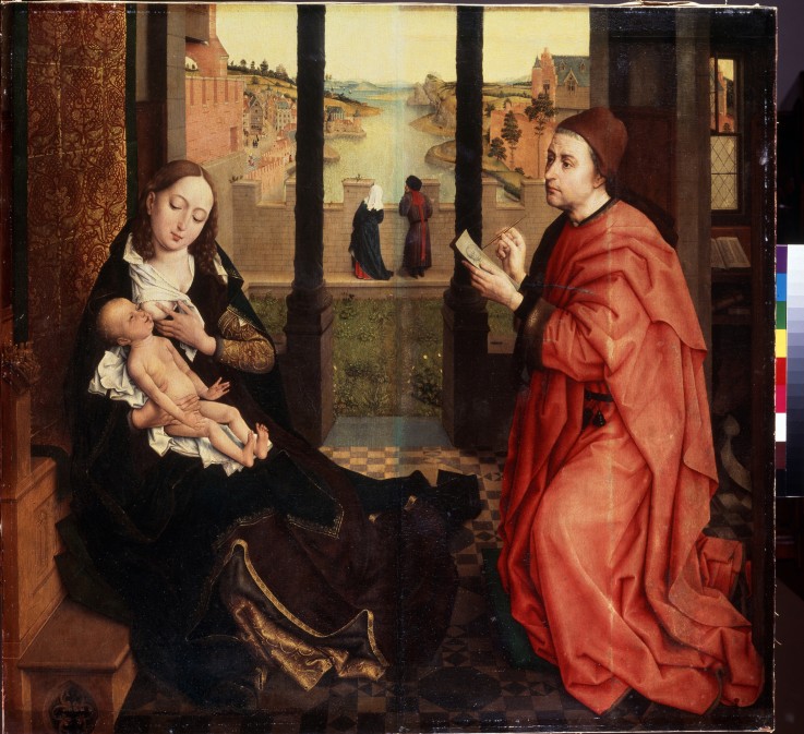 Saint Luke Drawing the Virgin à Rogier van der Weyden