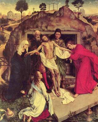 mise au tombeau du Christ à Rogier van der Weyden