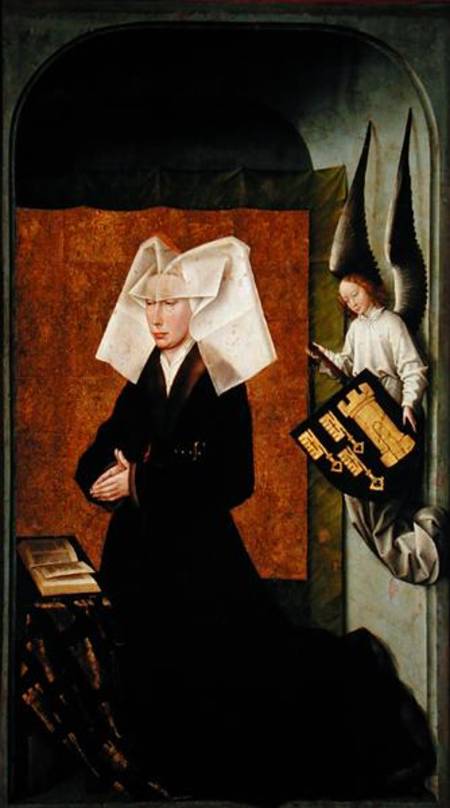 Guigone de Salins, wife of the donor, Chancellor Nicholas Rolin, Kneeling in Prayer, from the revers à Rogier van der Weyden