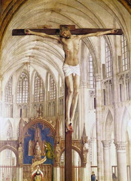 The Seven Sacraments Altarpiece, detail of Christ on the Cross à Rogier van der Weyden