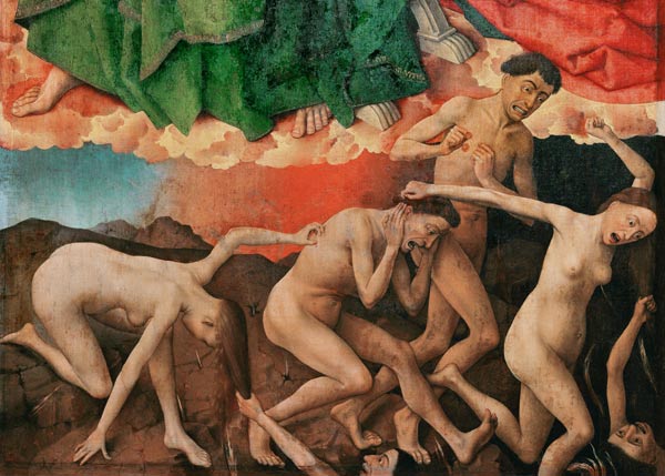 The Last Judgement, detail of the entrance of the damned into hell à Rogier van der Weyden