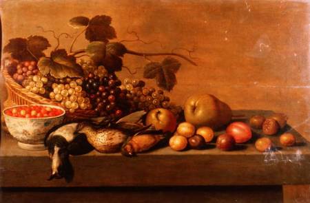 Still Life of Fruit and Game Birds à Roloef Koets