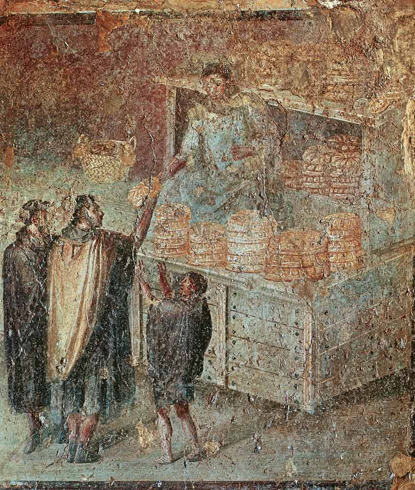 The Baker's Shop, from the 'Casa del Panettiere' (House of the Baker) in Pompeii à Romain