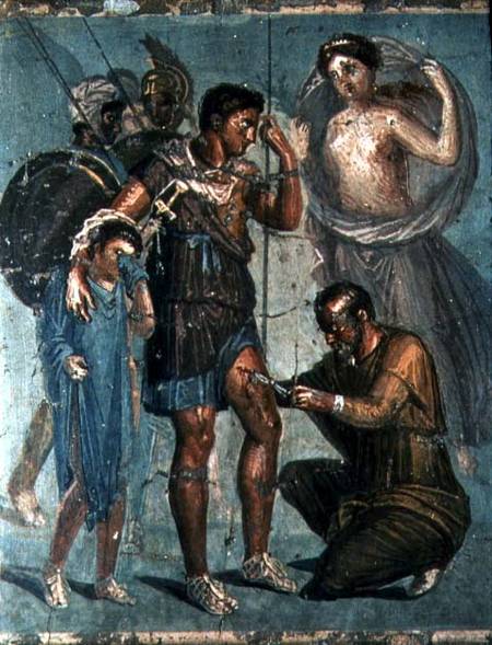 Aeneas injured, from Pompeii à Romain