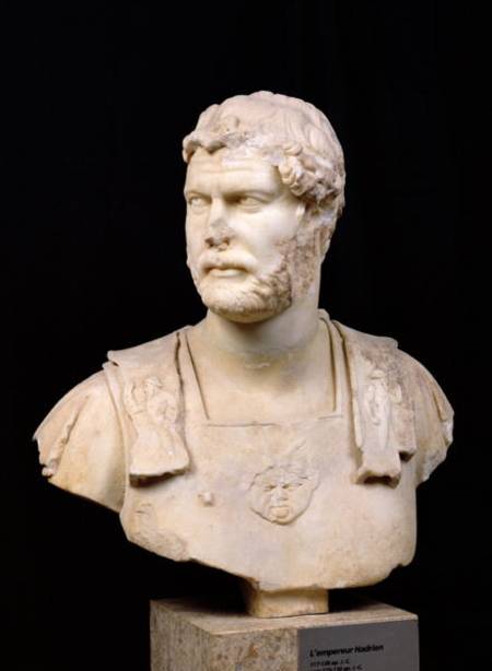 Bust of Emperor Hadrian (76-138) found in Crete à Romain