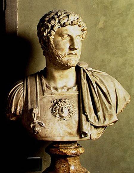 Bust of Emperor Hadrian (76-138 AD) à Romain