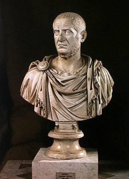 Bust of Marcus Claudius Tacitus (c.200-276) or Marcus Opelius Macrinus (164-218) à Romain