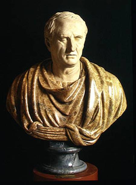 Bust of Marcus Tullius Cicero (106-43 BC) (marble & stone) à Romain