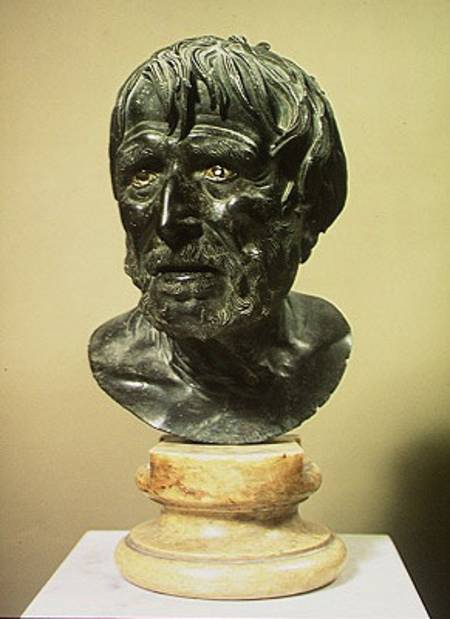 Head of Seneca (c.4 BC-65 AD) à Romain