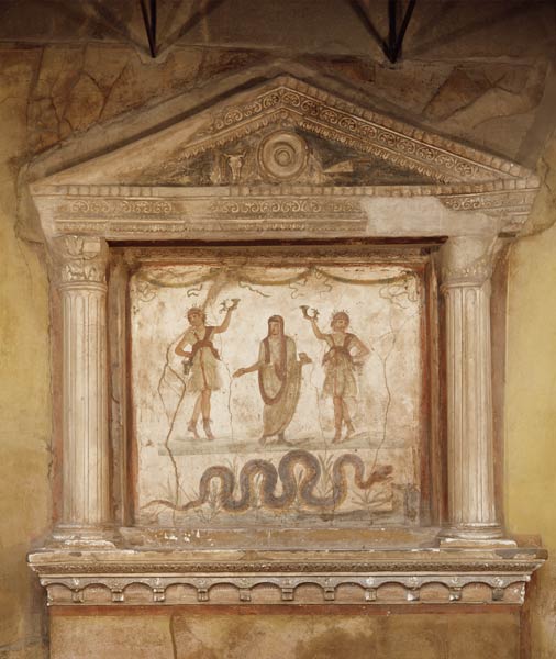 Household shrine, from the Casa dei Vetti House of the Vettii) à Romain