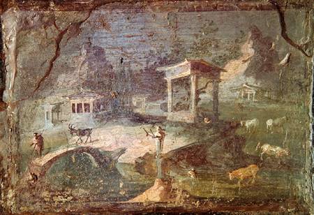 Idyllic Landscape, from Herculaneum à Romain