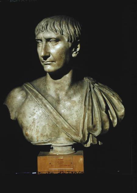 Portrait bust of Emperor Trajan (AD 53-117) à Romain