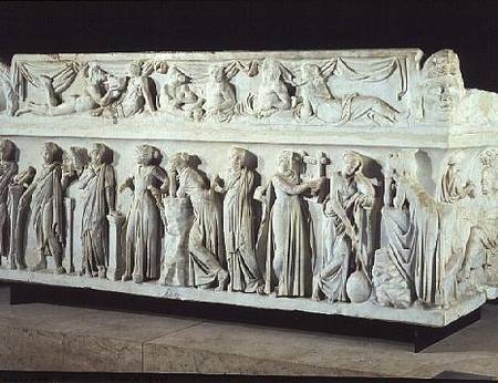 Sarcophagus with frieze of the Nine Muses à Romain