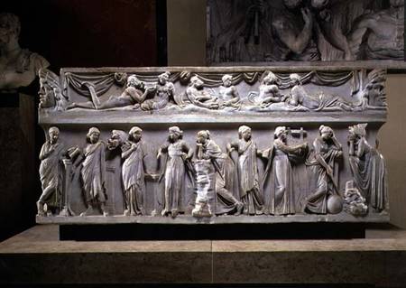 Sarcophagus of the Muses, Roman à Romain