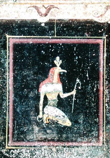 Thoth, detail from a tablinium decorated with Egyptian-style paintings à Romain