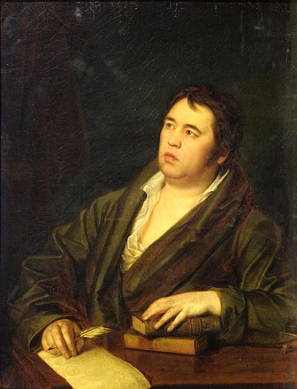 Portrait of the poet Ivan A. Krylov à Roman Maximovich Volkov