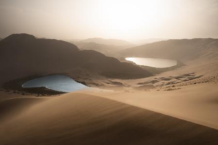 Sunset in Badanjilin Desert
