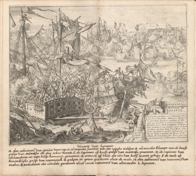 The Battle of Lepanto on 7 October 1571 à Romeyn de Hooghe