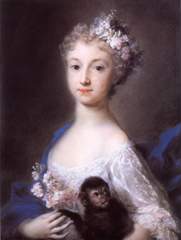 La fille avec un singe à Rosalba Giovanna Carriera