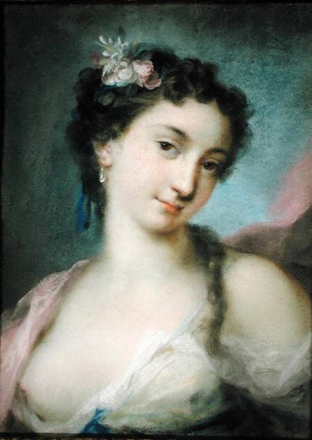 Portrait of a Lady as Flora à Rosalba Giovanna Carriera