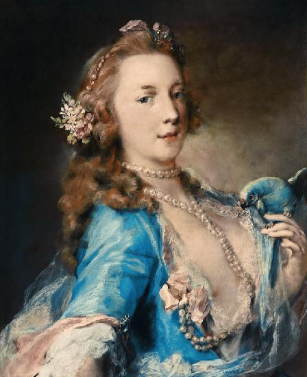 Jeune dame avec le perroquet.