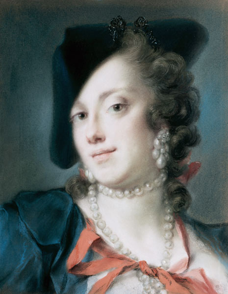 A Venetian Lady from the House of Barbarigo (Caterina Sagredo Barbarigo) à Rosalba Giovanna Carriera