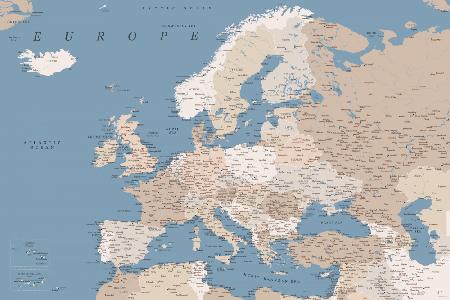 Amias detailed map of Europe