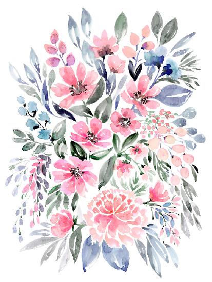 Clara watercolor bouquet