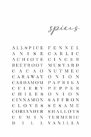 List of spices