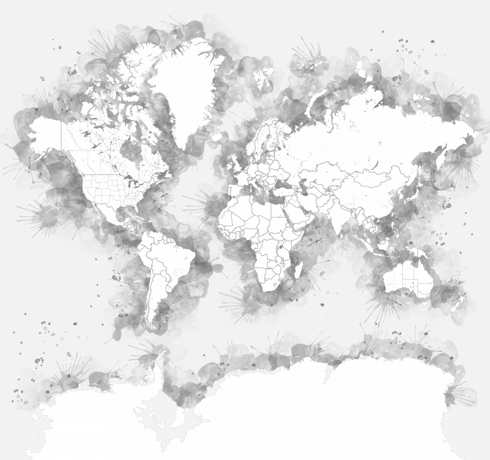 Louiss world map silhouette à Rosana Laiz Blursbyai