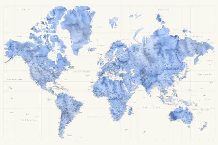 Parlan high detail world map
