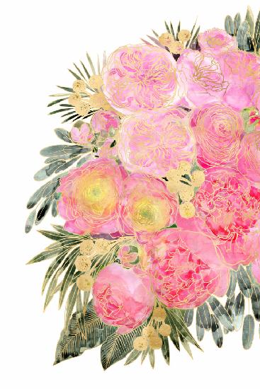 Rekha floral art in light pink watercolor