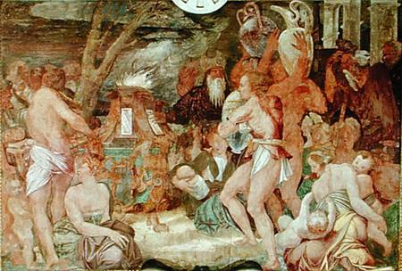 The Catanaean Twins, Anapias and Amphinamus at the Sacrificial Altar à Rosso Fiorentino