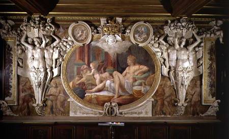 Danae, detail of decorative scheme in the Gallery of Francis I à Rosso Fiorentino