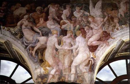 Goddesses Dancing, detail of decorative scheme in the Gallery of Francis I à Rosso Fiorentino