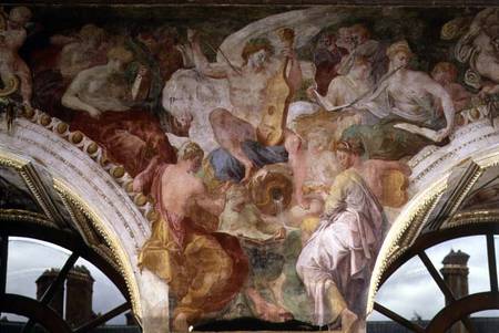 Parnassus, detail of decorative scheme in the Gallery of Francis I à Rosso Fiorentino