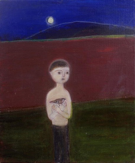 Boy in the Moonlight, 2002 acrylic on canvas)  à Roya  Salari