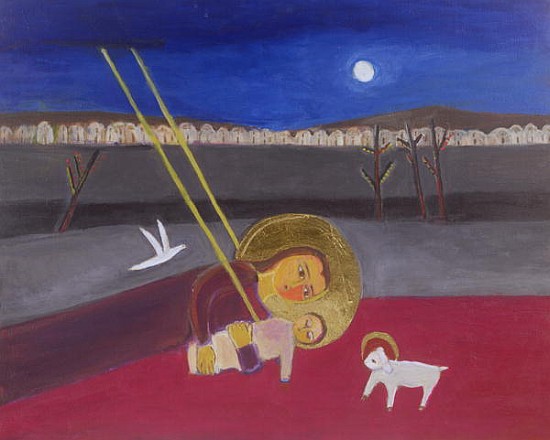 Mother and Child at Mazar, 2002 (acrylic on canvas)  à Roya  Salari