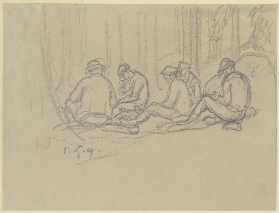 Resting forest workers à Rudolf Gudden