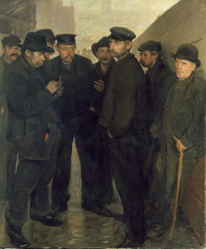 The Unemployed, c.1908-9 (oil on canvas) à Rudolf Jacob Zoller