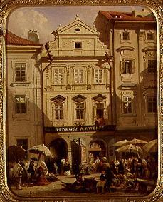 Marché de fruits à Prague à Rudolf von Alt