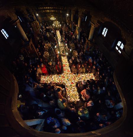Cross and candles