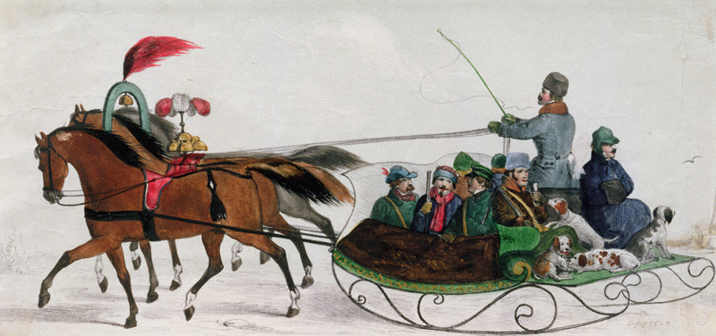 Horse Drawn Sleigh à École russe