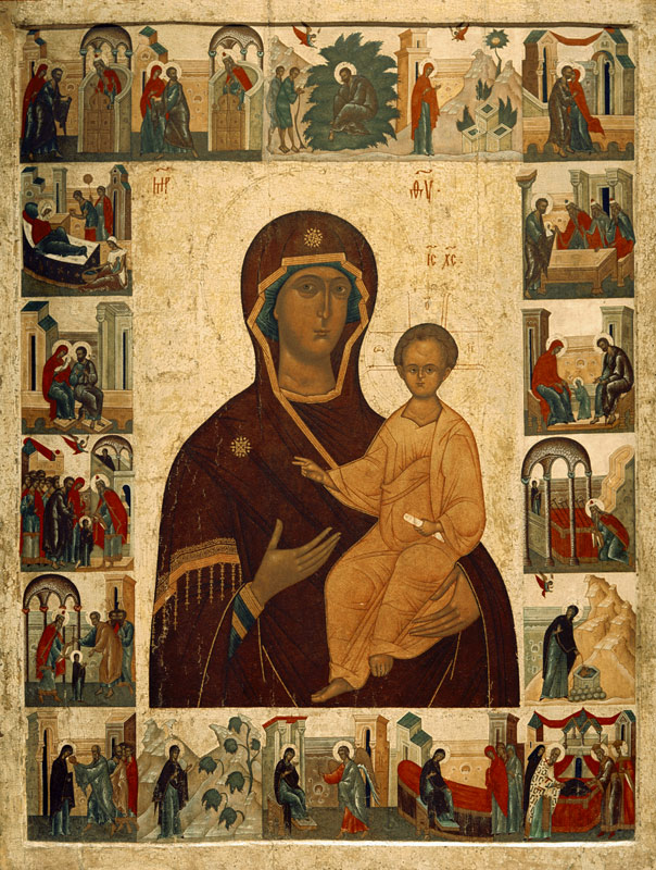 Virgin Hodegetria Icon of Smolensk à École russe
