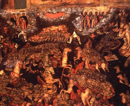 Battle between the Russian and Tatar troops in 1380 à École russe