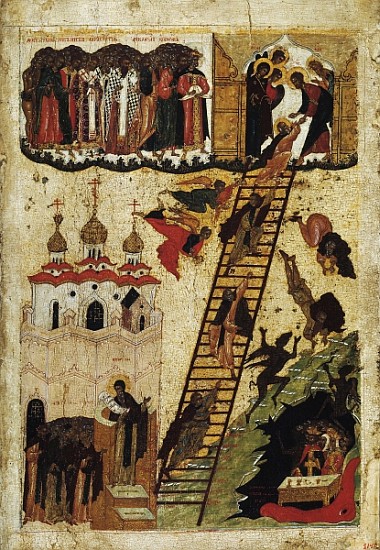 Heavenly ladder of St. John Climacus à École russe