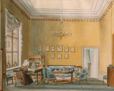 Interior of Boratynsky's House in Moscow à École russe