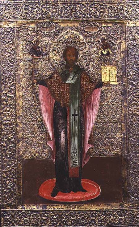 St. Nicholas of Mozhaisk, icon à École russe