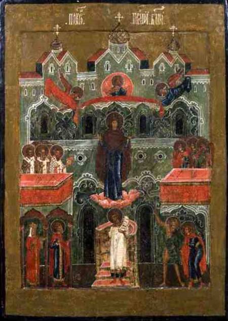 The Pokrov (Intercession of the Mother of God) à École russe
